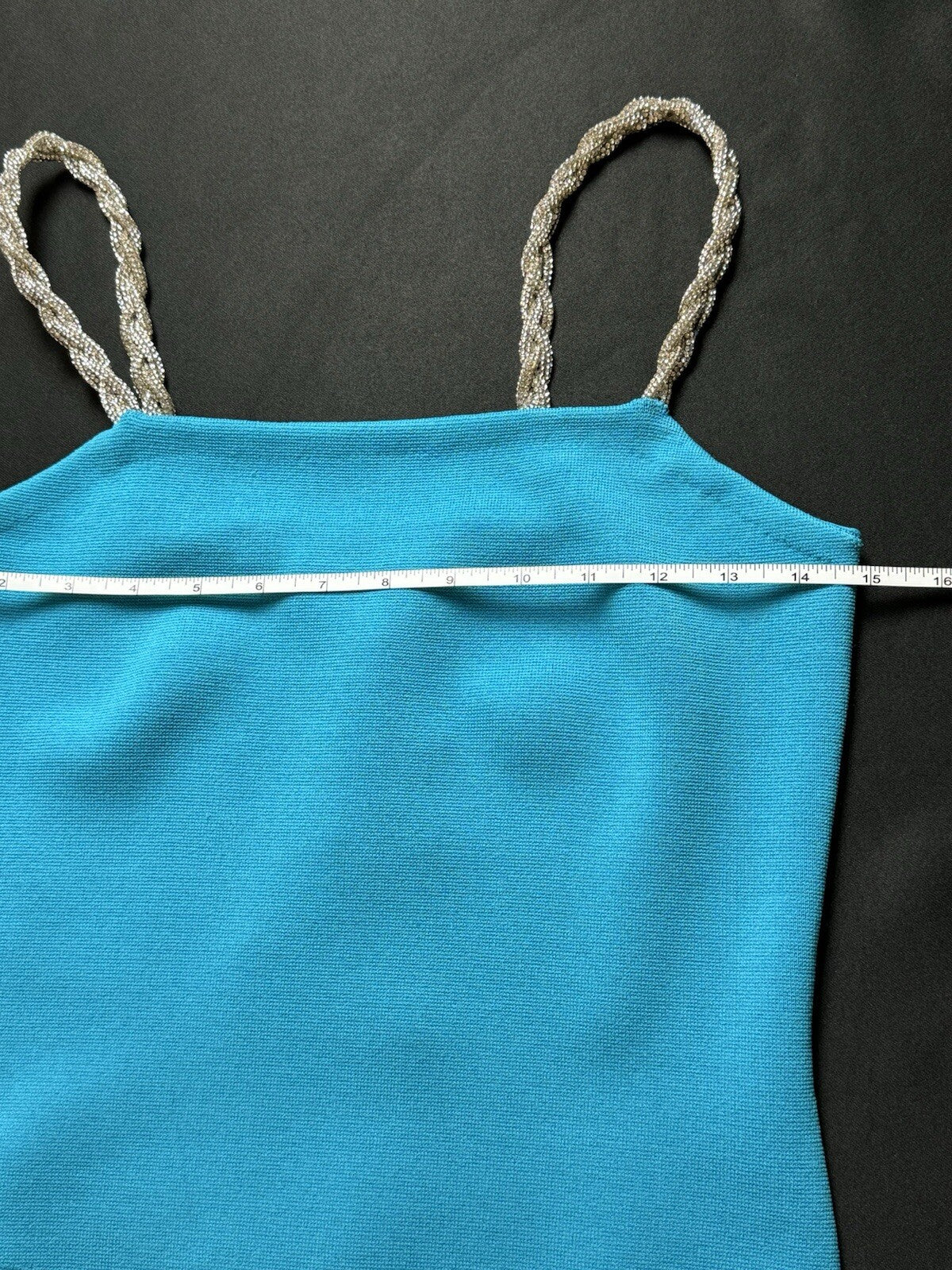 $295 House of Harlow 1960 Tank Top with Crystal Strap Size S  (B.85)