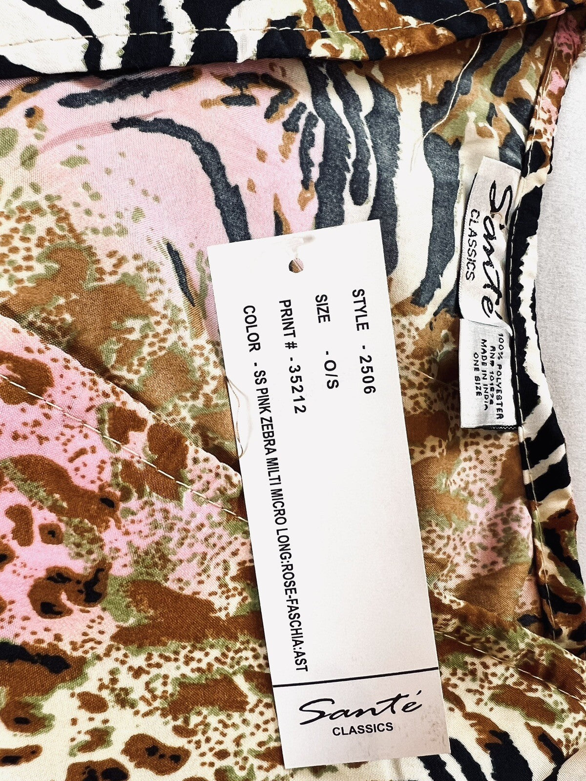 Sante Mumu Cheetah Zebra Kimono Sz S