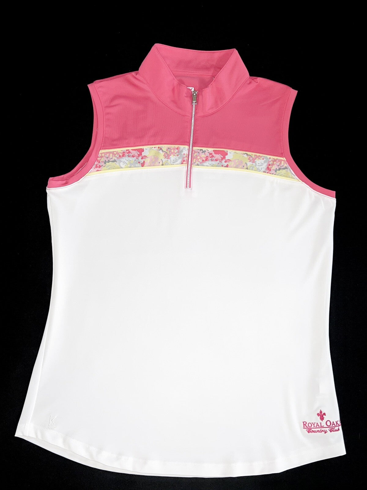 Kate Lord Women’s Golf Polo Shirt White Pink Sz M (B.13)