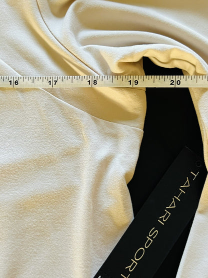 Tahari Sport Women’s top long sleeves open Shoulder Cream Sz L