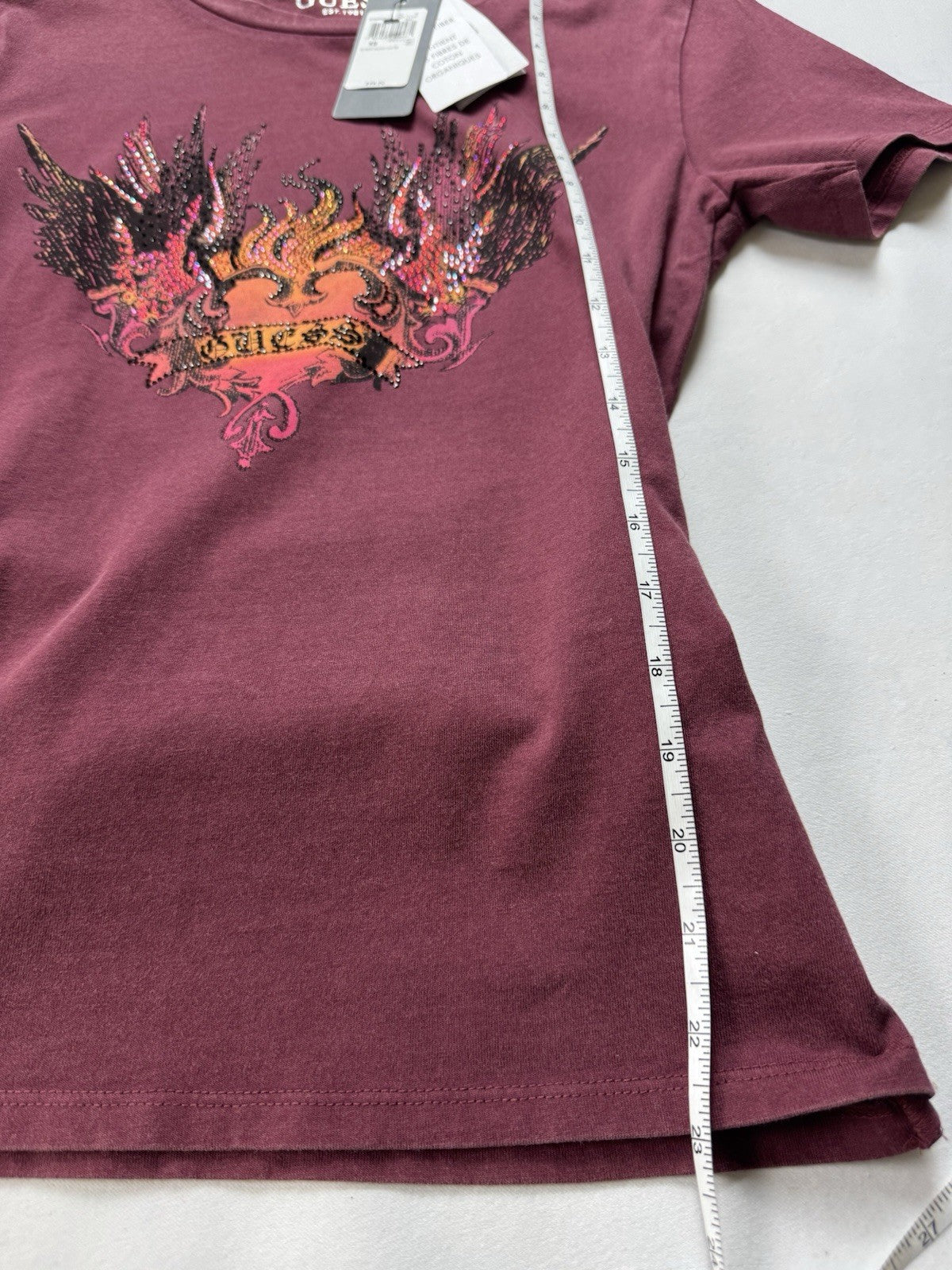 $59 Guess Women’s Heart Aflame Lace Tee Sz XS. (B.150)