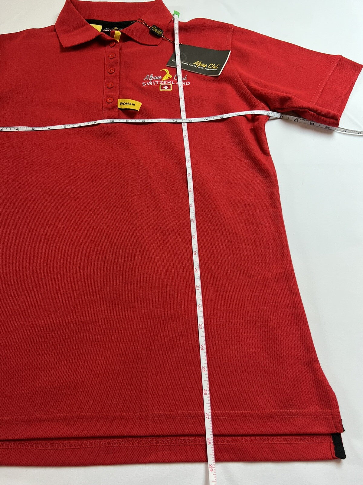 Alpine Club Switzerland Women’s Golf Short Sleeve Shirt Sz 2X