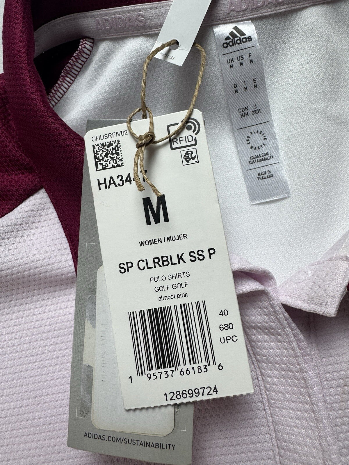 Adidas Women’s Polo Golf Shirt SZ M Climacool  (B.136)