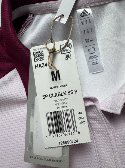 Adidas Women’s Polo Golf Shirt SZ M Climacool  (B.136)