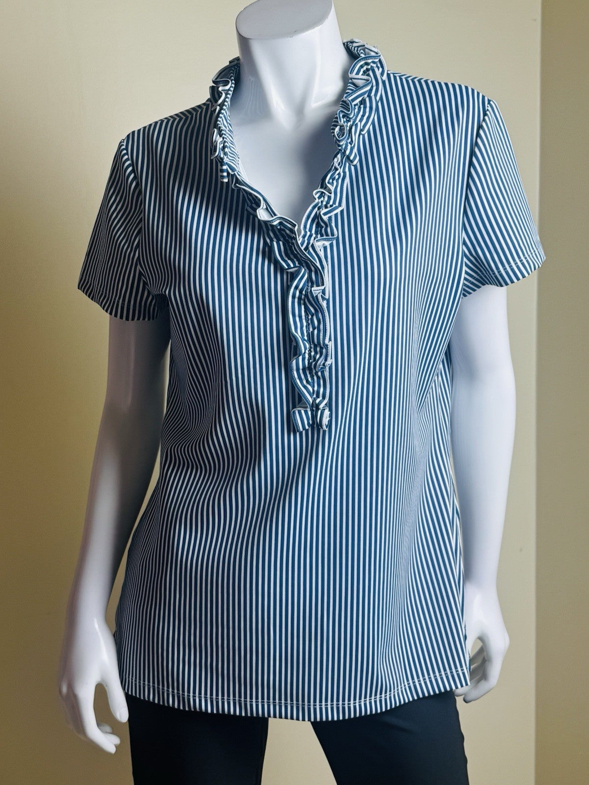 $109 Sailor-Sailor Women’s Golf Tennis Blouse Size L    (B.180)