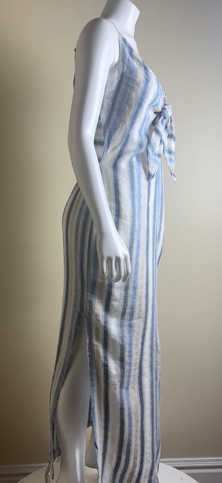 YFB Women's Striped Linen Dress Maxi Sz M (B.84)