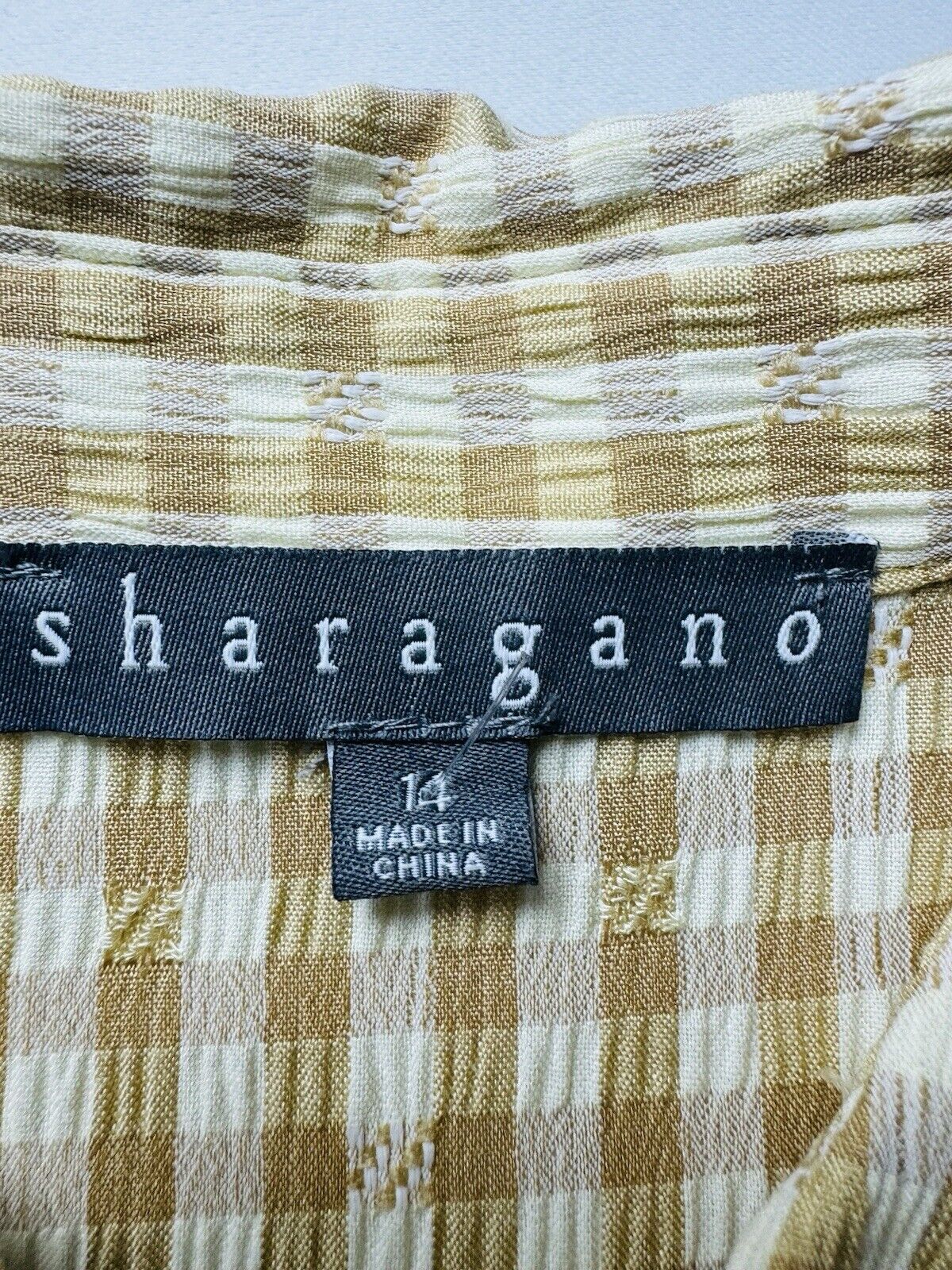 $118 Sharagano Women’s Checked Dress Sz 14        (B.60)