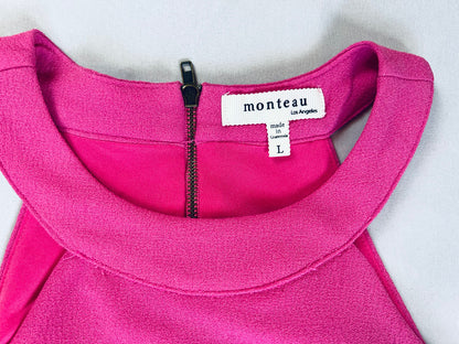 Monteau Women's Fuchsia Sleeveless Blouse Size L - product photo 2