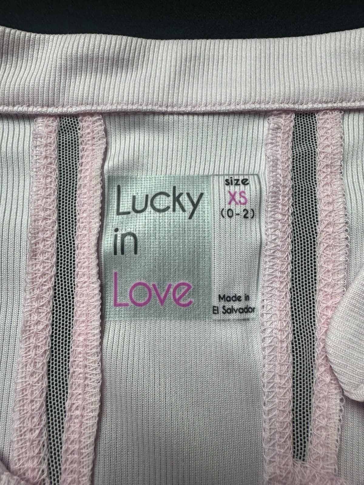 Lucky In Love Women’s Sleeveless Tennis Golf Shirt Sz XS.     (B.157)
