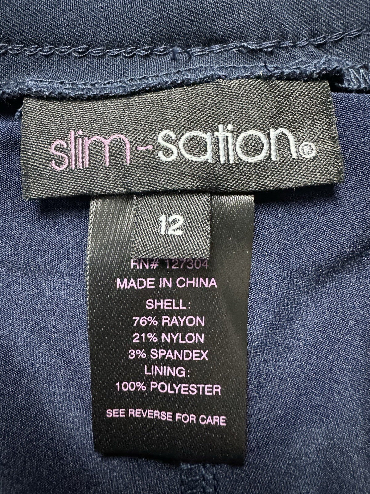 Slim Sation Women’s Golf Skirts Skort Size 12 Navy. (B.84)