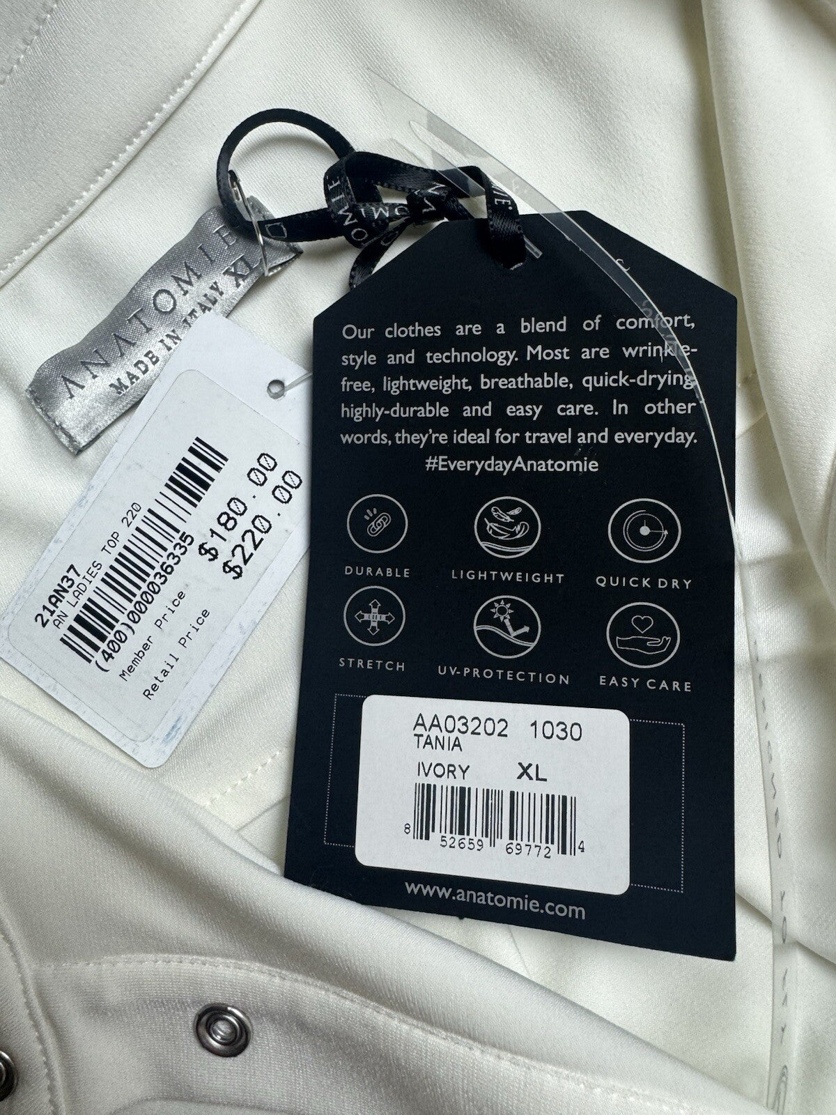 $220 Anatomie Women’s Long Sleeve Button Down Shirt Sz XL. (B.133)