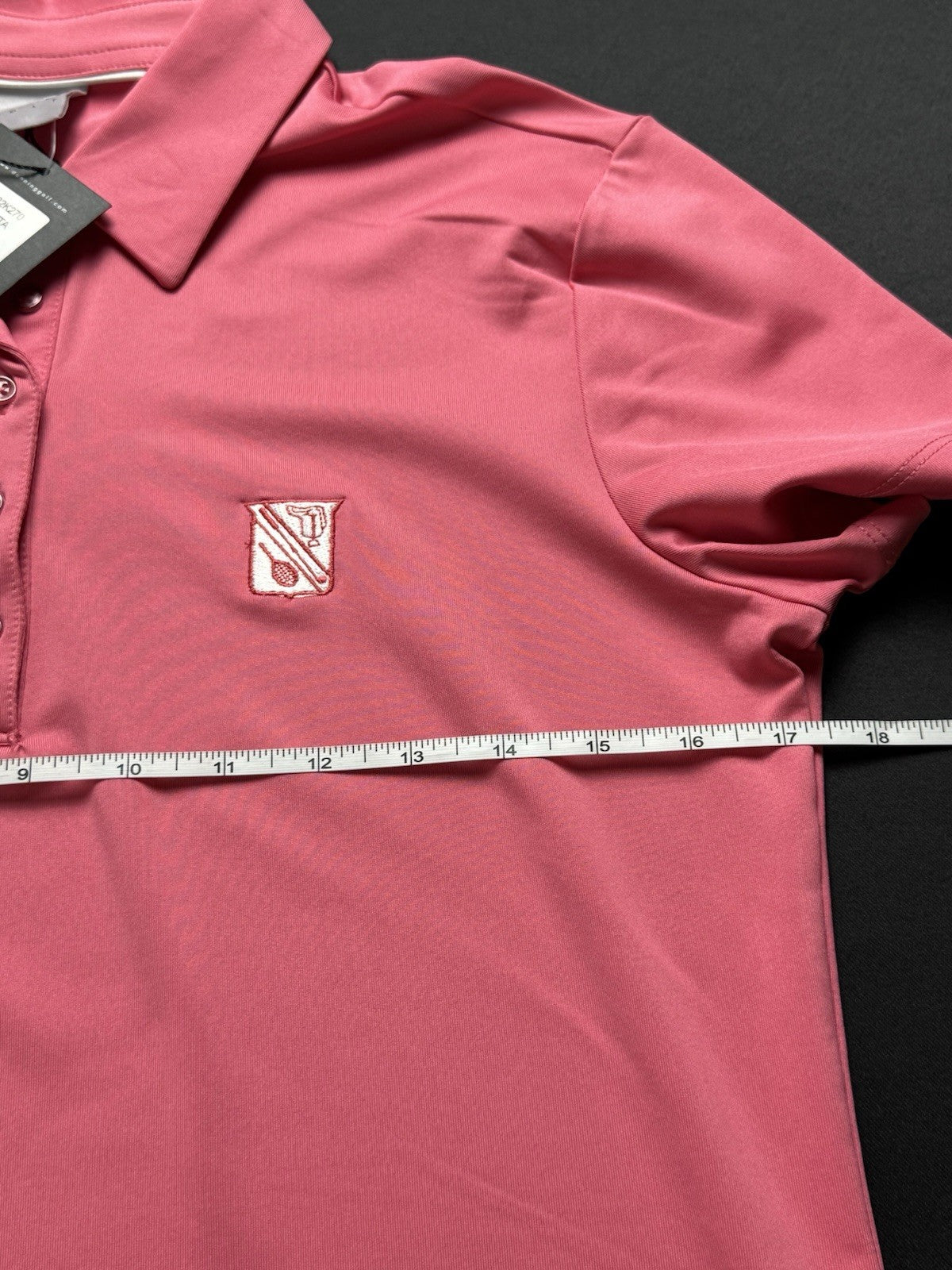 Dunning Golf Rosetta Women's Golf Polo Shirt Sz M. (B.157)