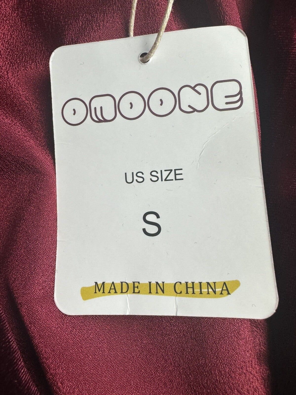 Omoone Women's Velour Long Trench Coat Long Sleeve Size S Wine Red.    (58)