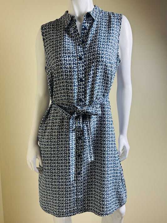 $129 DKNY Women’s Denim Print Dress Sz 20W. (B.134)