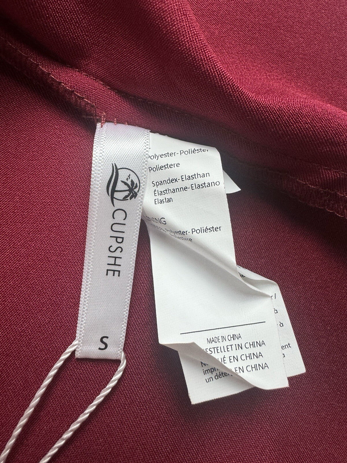 CUPSHE Women’s Red Satin One Shoulder Dress Sz S       (B.107)