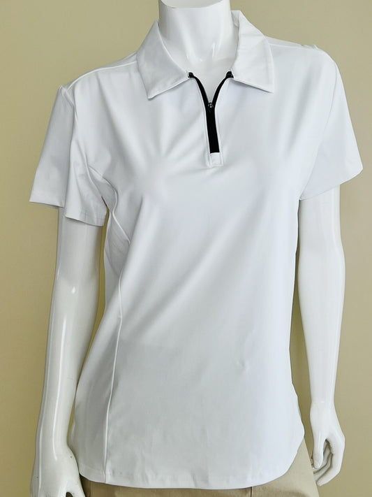 VIODIV Women’s Short Sleeve Polo Shirt Quick Dry Golf Sport Sz L  (49)