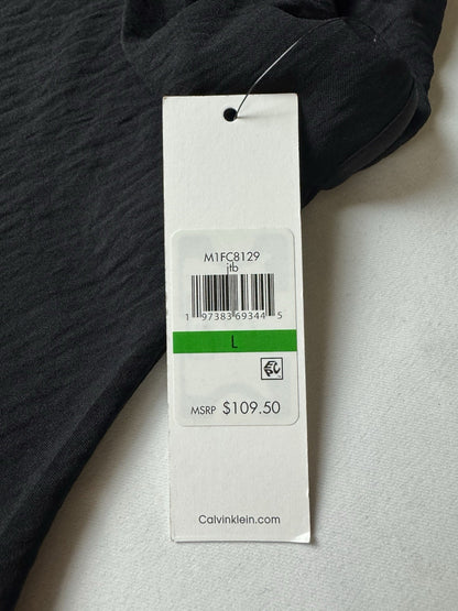 $109 Calvin Klein Women’s Black Cardigan Sz L.     (B.153)