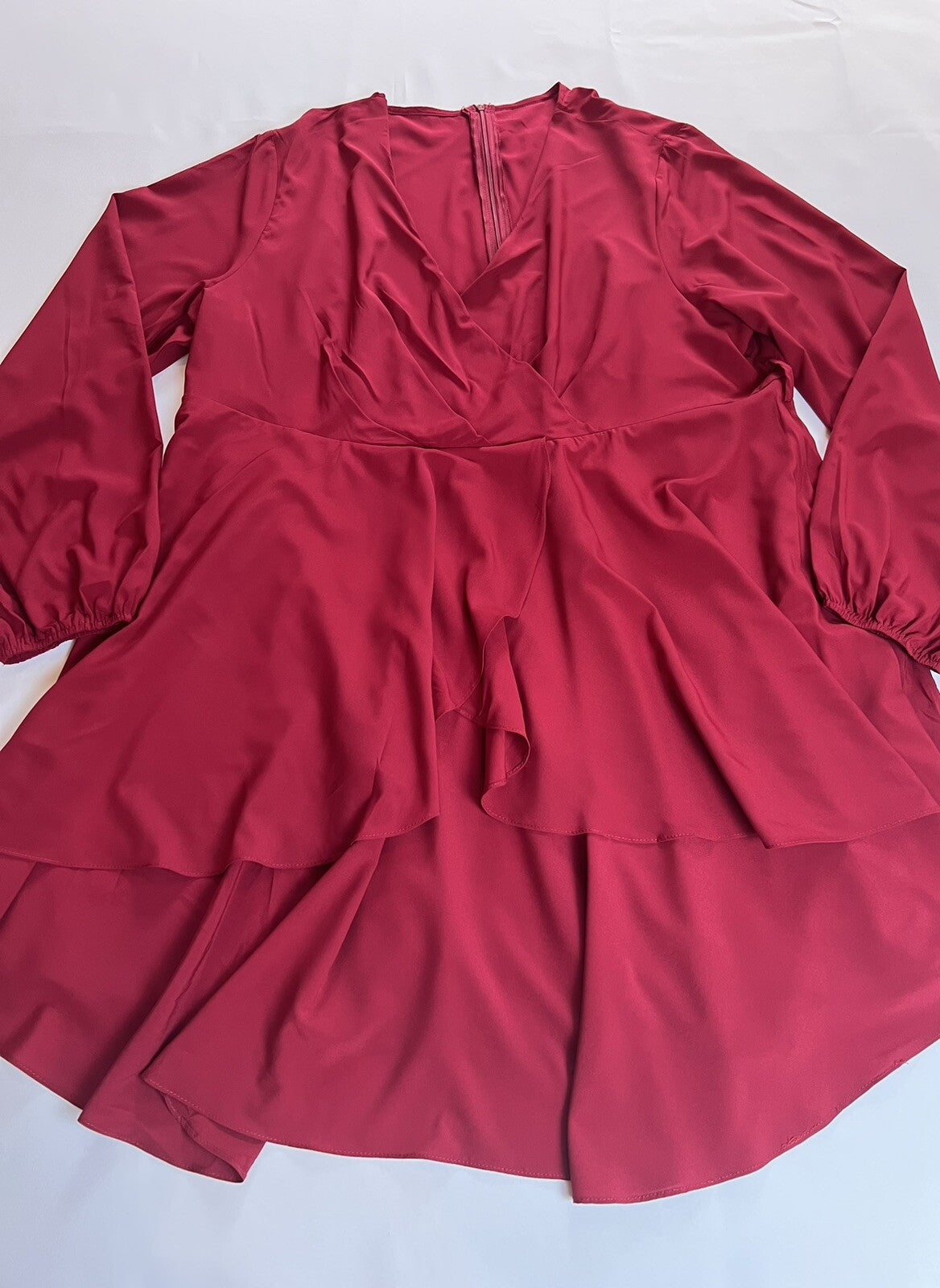 ALLEGRACE Women’s Plus Size 20W Red Dress