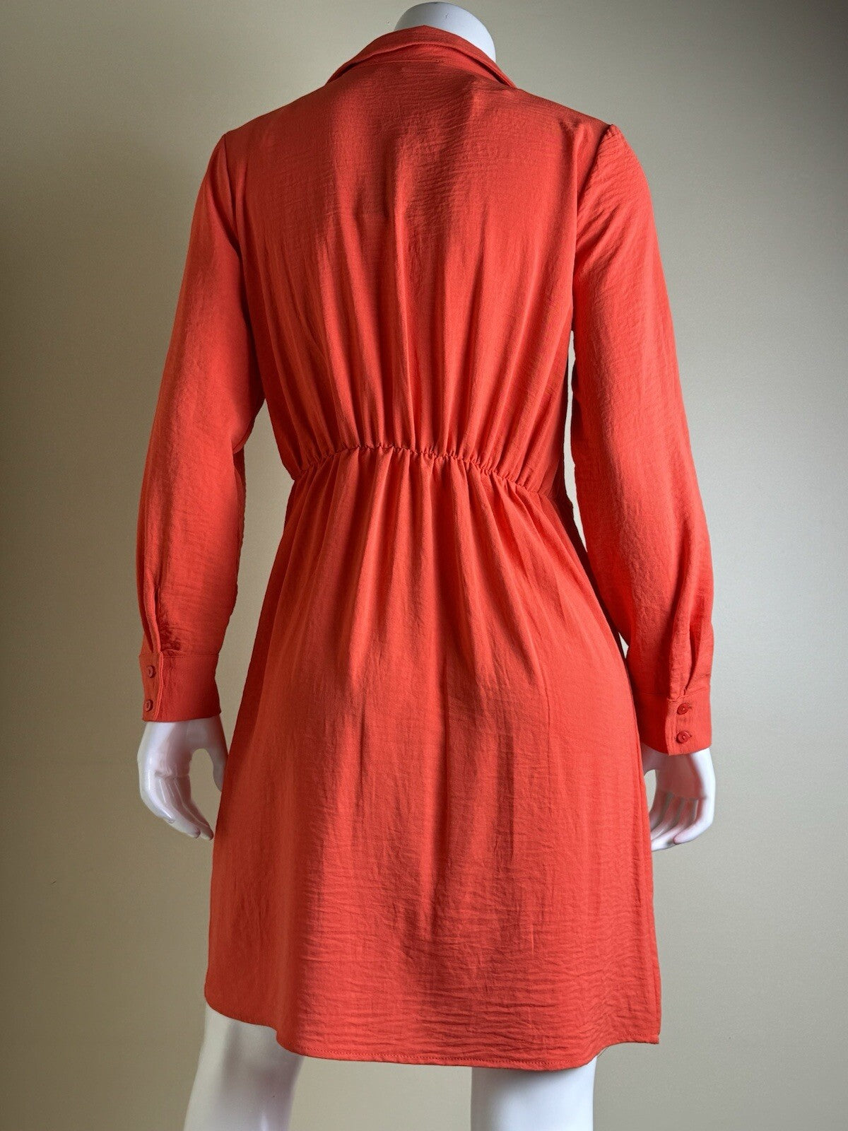 Fred David Women's Orange Long Sleeve Dress Size M. (B.81)