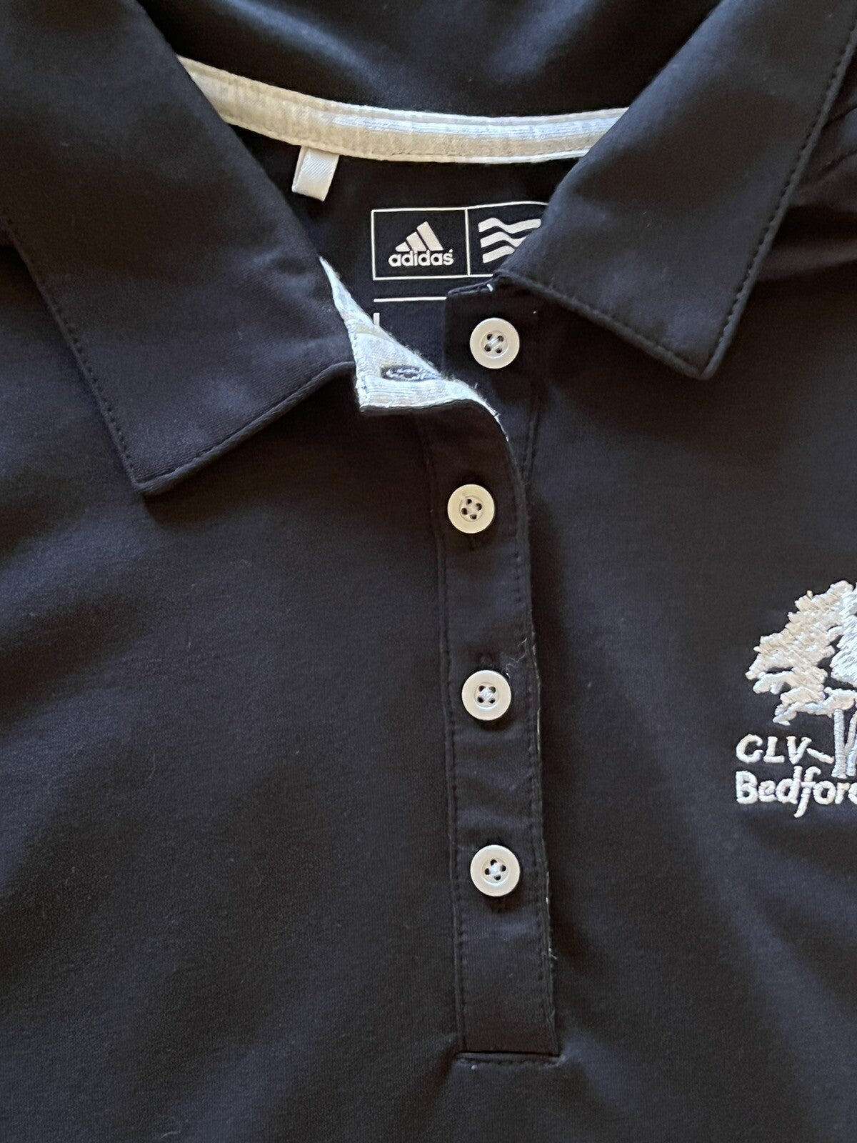 Adidas Women’s Top Golf Polo Shirt Black Sz L (16)
