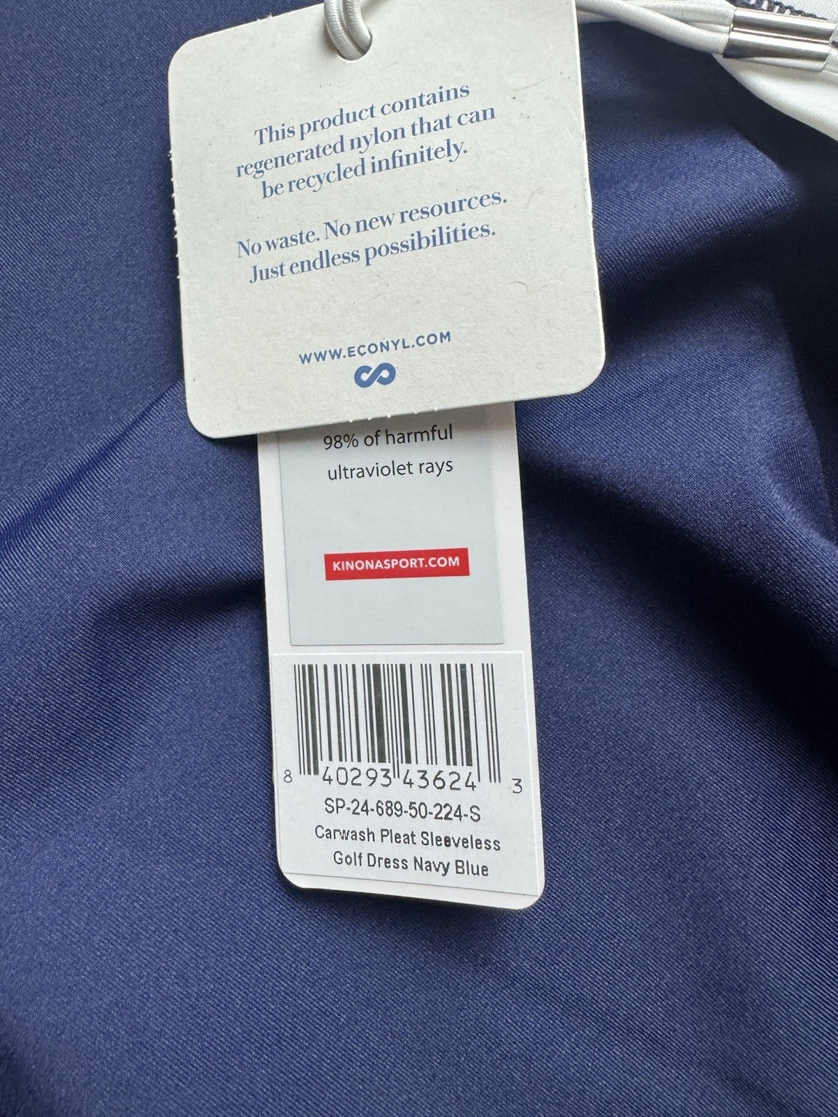 Kinona Golf Dress Pockets Navy Sz S.   (B.163)