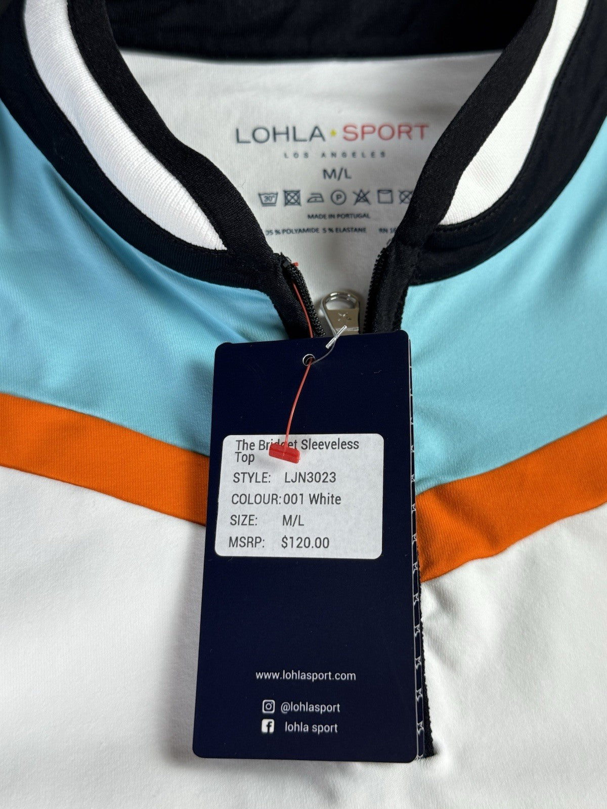 $120 Lohla Sport Women’s Golf Shirt Sleeveless Sz M/L.       (B.181)