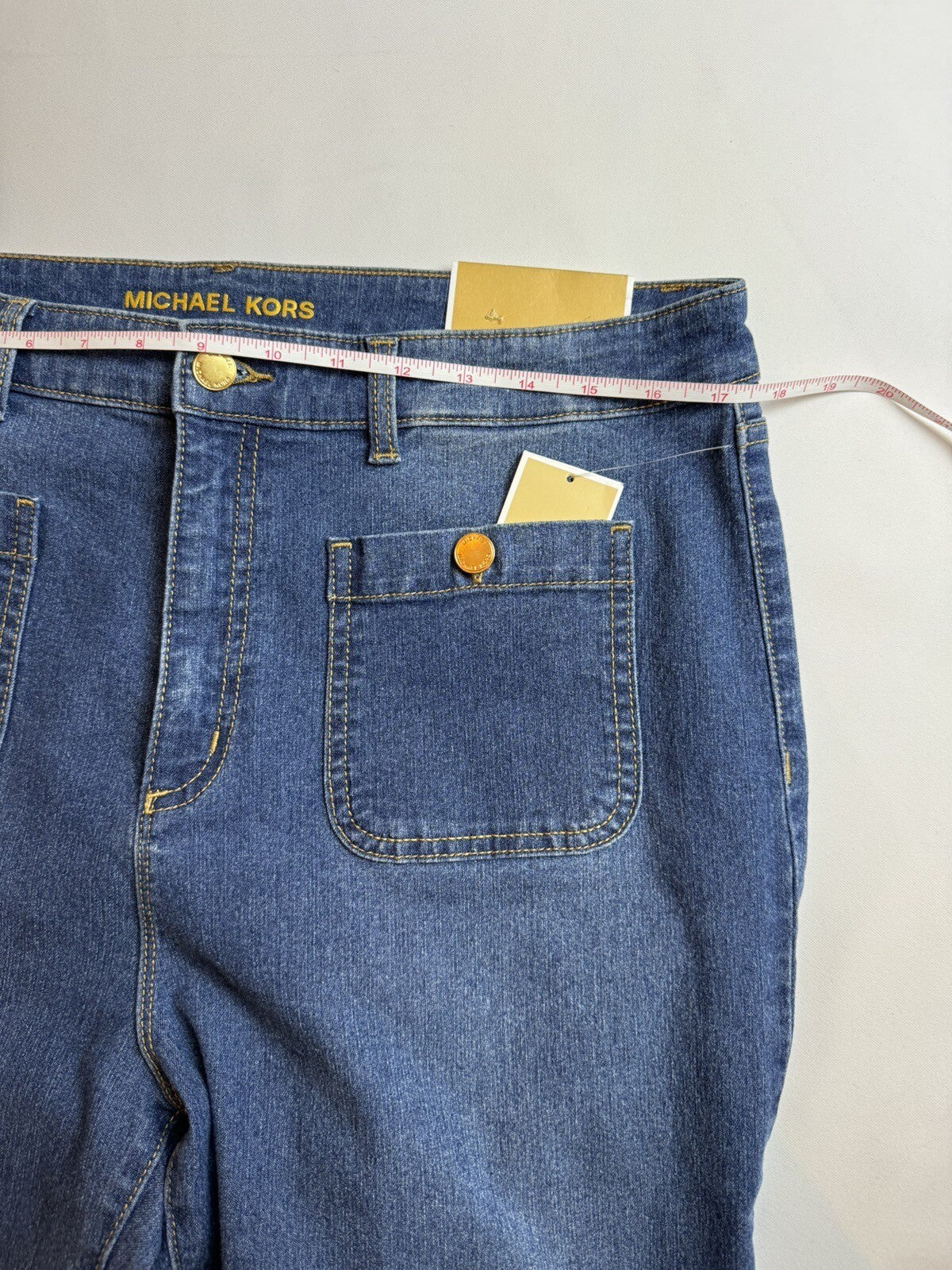 $125 Michael Kors Women's Bottom Blue Denim Jeans Size 14.     (60)