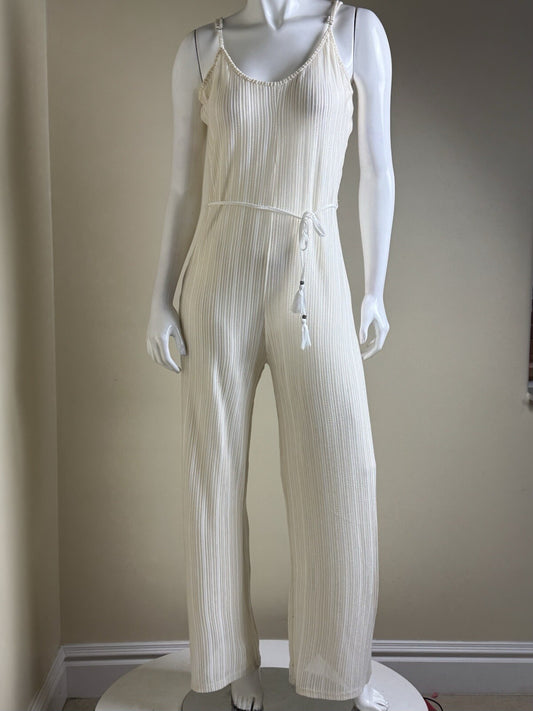 Aruba Blue Jumpsuit Swim Cover-up  Mesh Jumper Sz M.   (B.138)