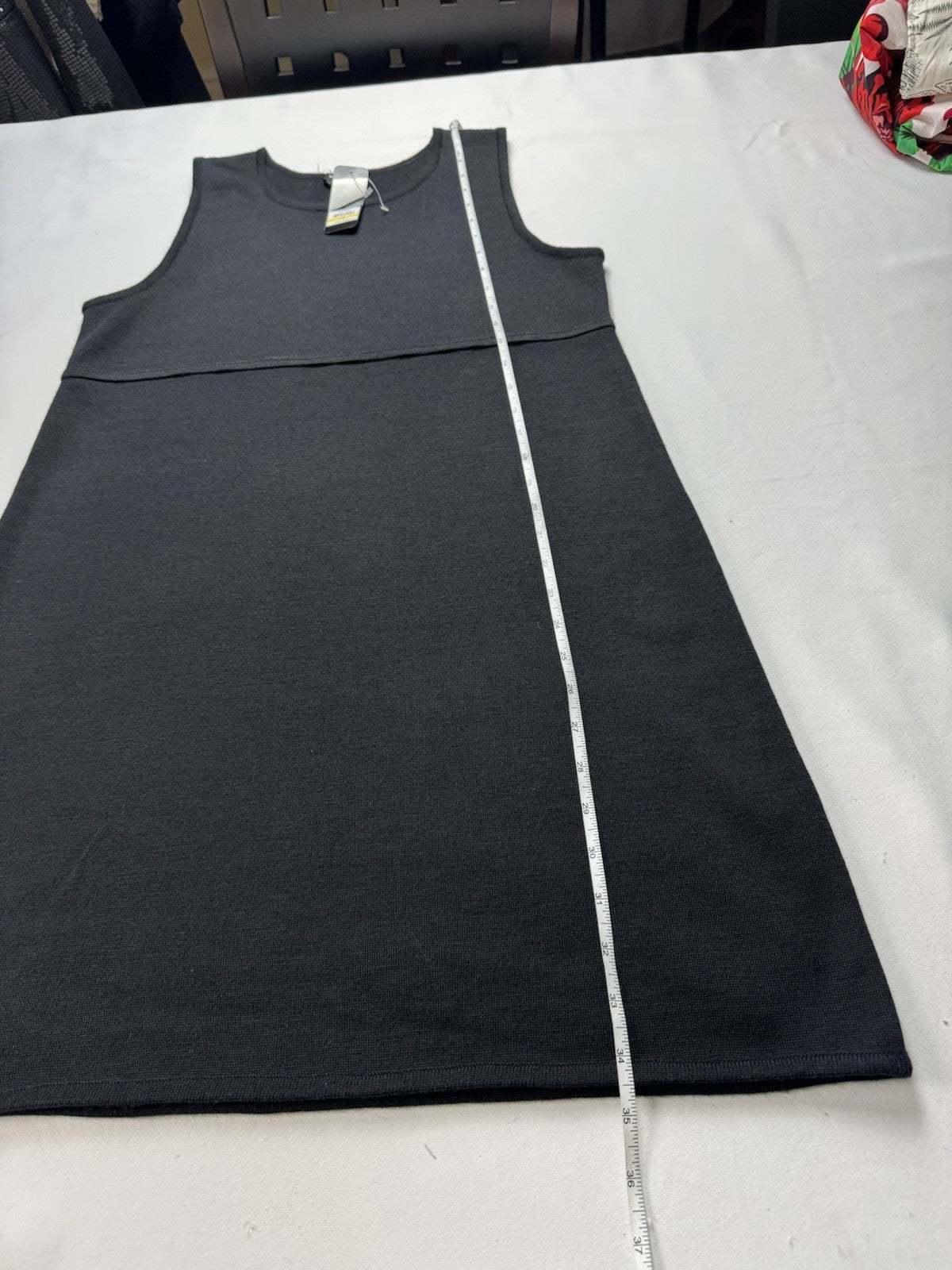 $98 Bebe Women’s Black Sleeveless Stretch Knit Dress Sz M.  (B.05)