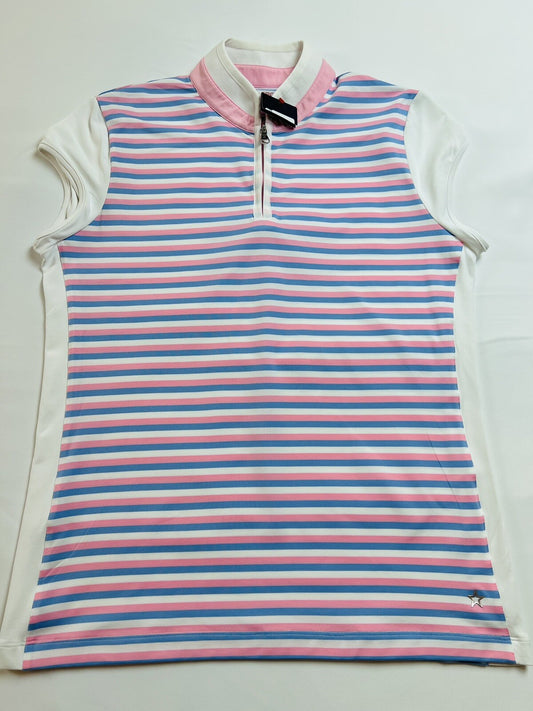 Lohla Sport Women’s Stripes Top Sz L Golf shirt