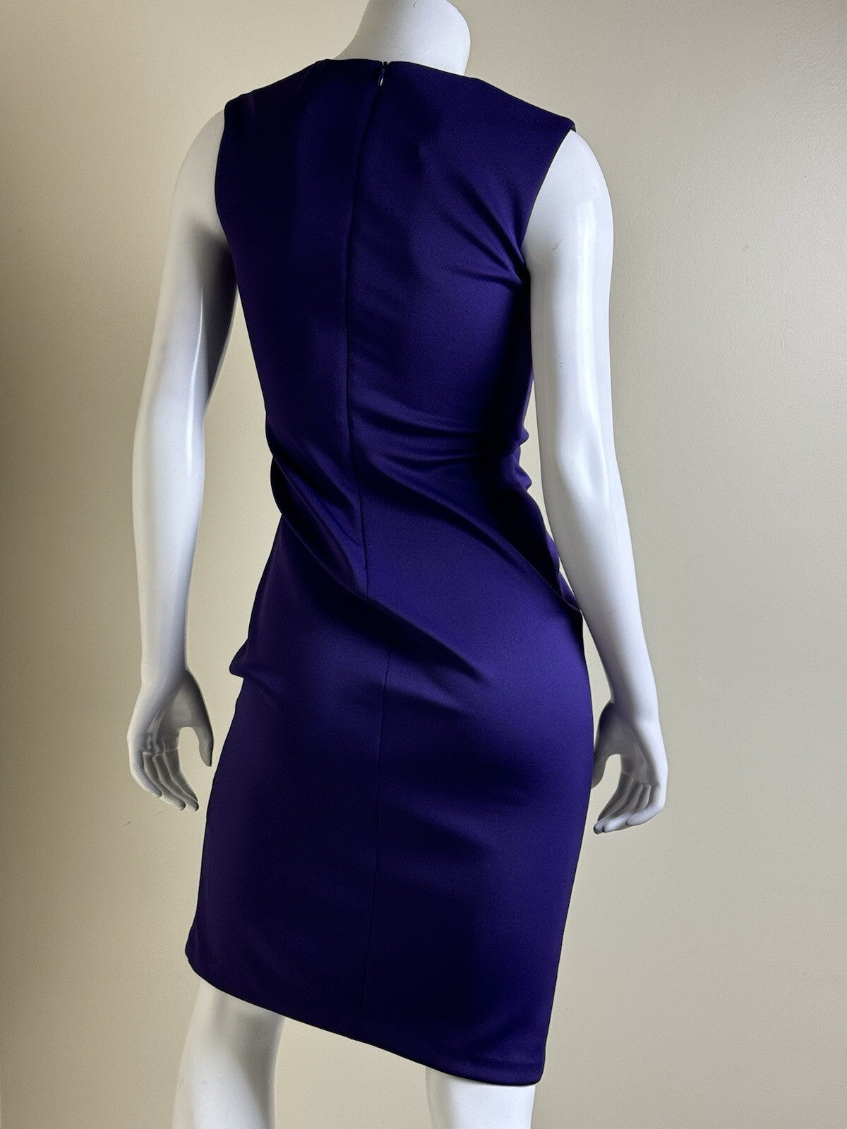 Jessica Howard Dress Faux Wrap Rhinestone Purple Sz 4.  (B.103)
