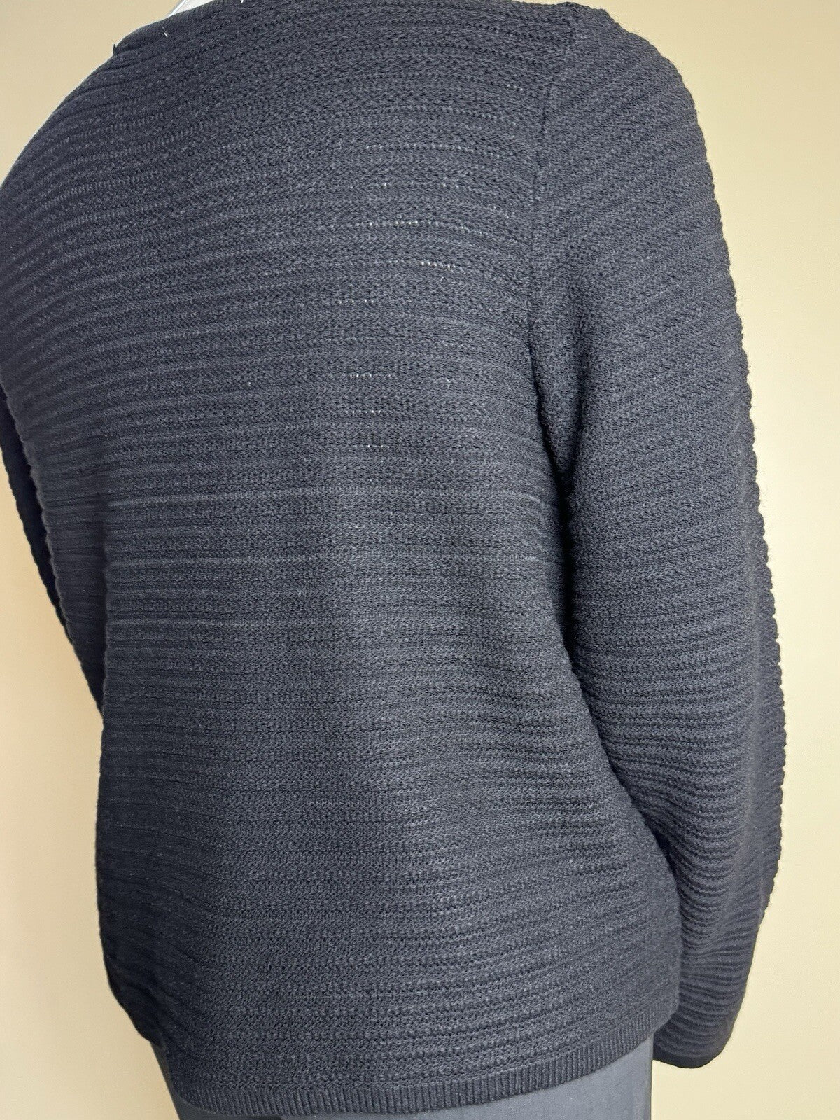 $128 NANETTE LEPORE Women’s Black Tweed Jacket Sz XL    (B.94)