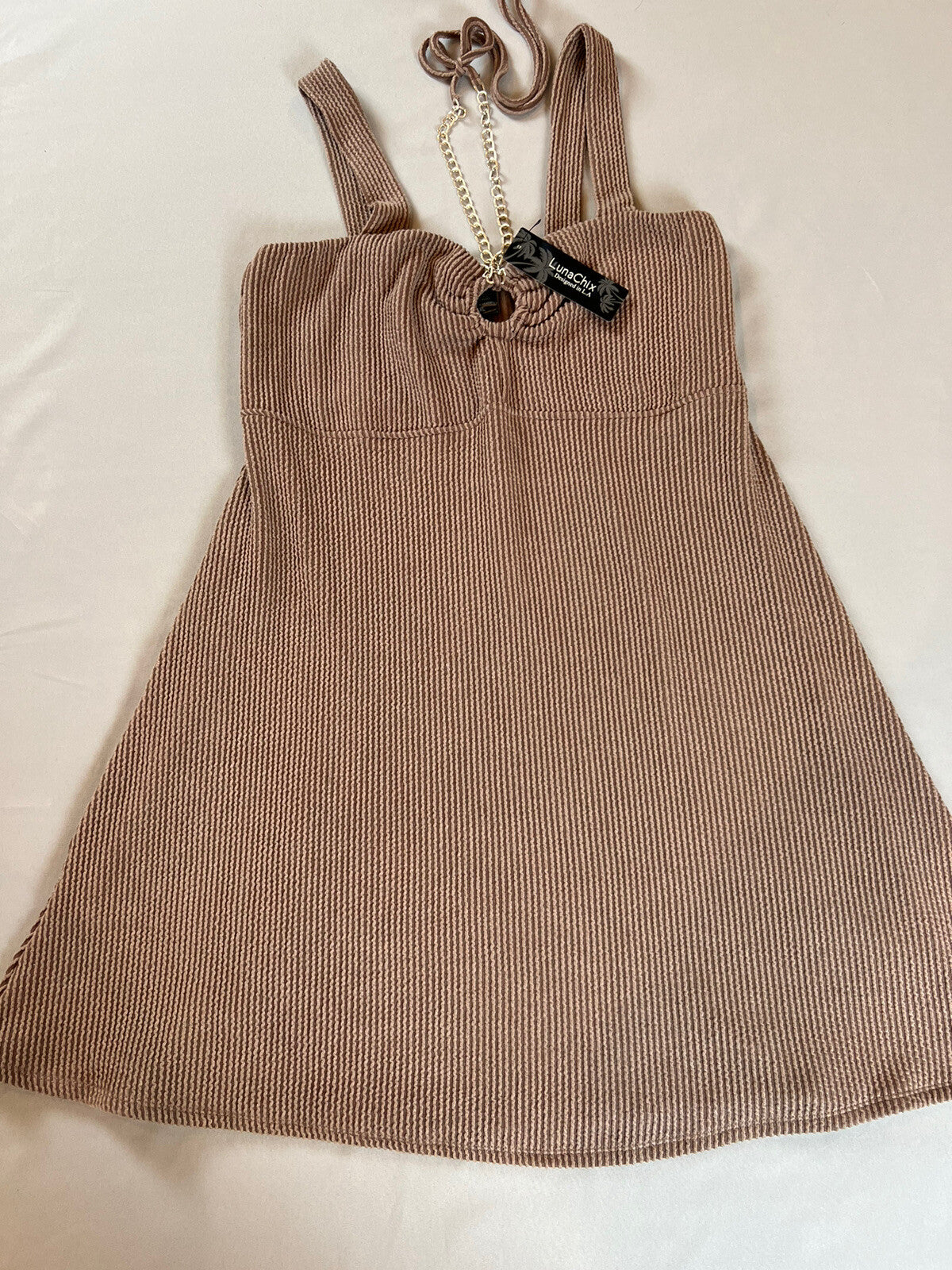Luna Chix Sz XL Sleeveless Dress Chain Necklace