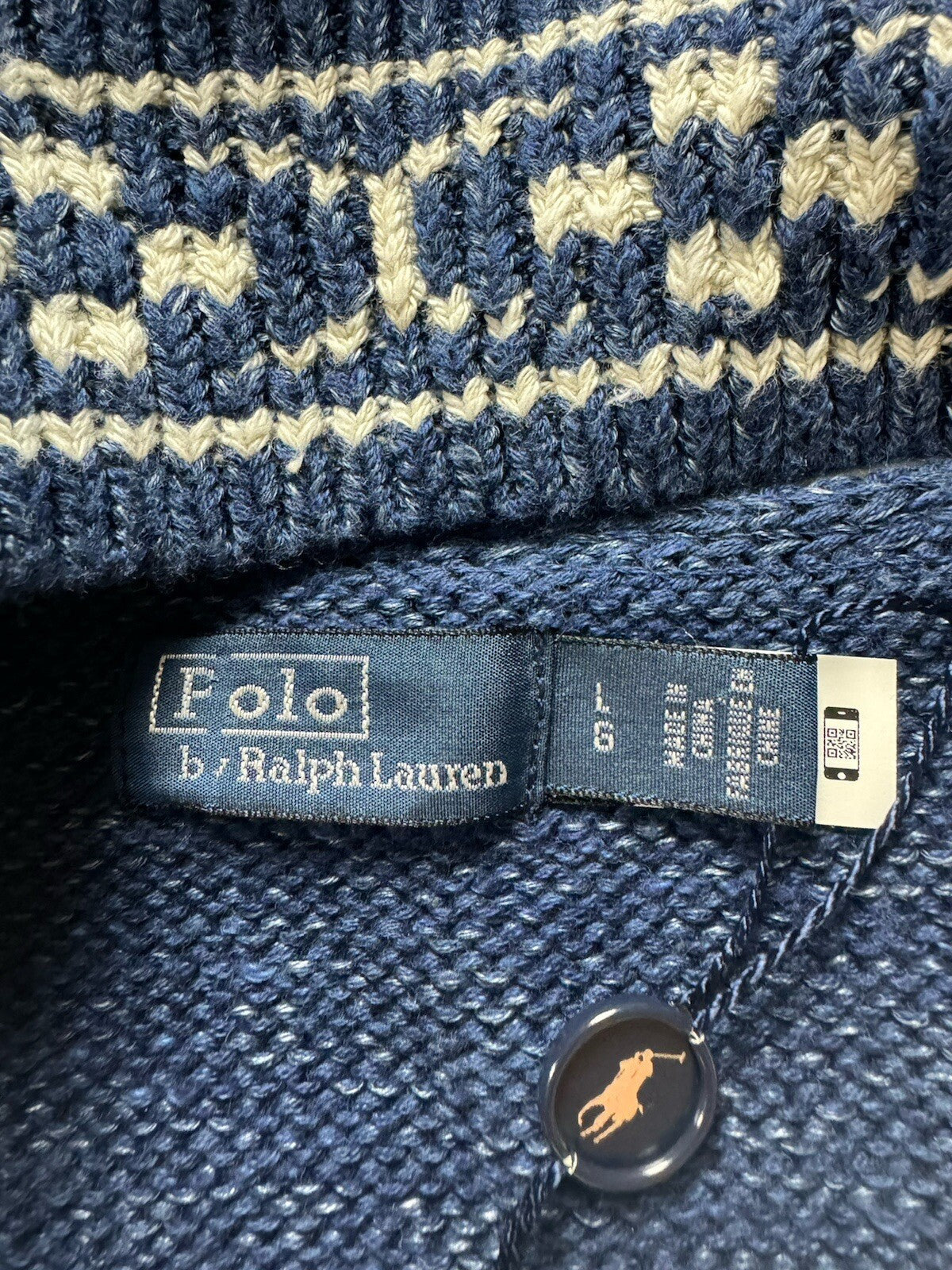 $148 POLO RALPH LAURE Knit Bra Top Navy Sz L  (B.104)