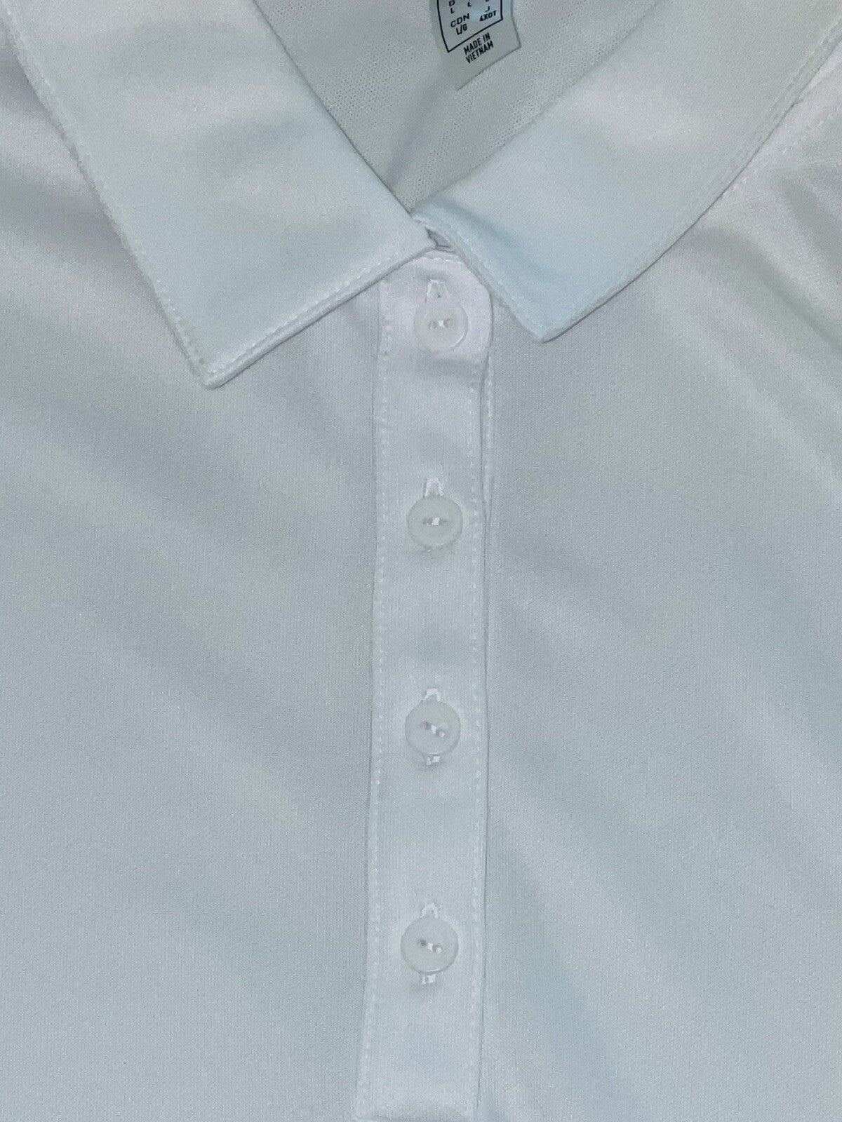 ADIDAS Women's Top Golf Polo Shirt White Sz L (B.13)