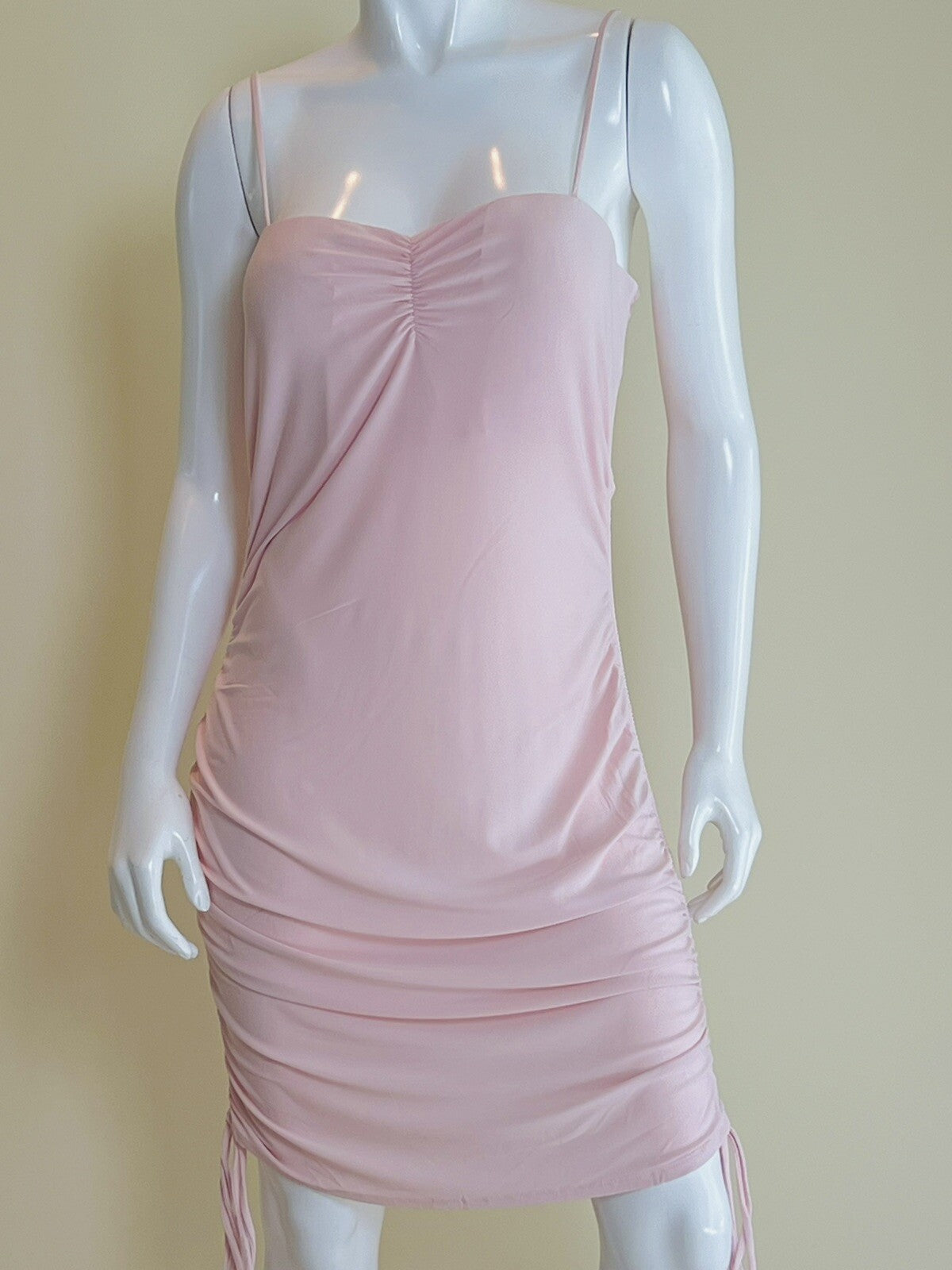 E.L.H. Studio Spaghetti Strap Padded Dress Women's Size XL Pink