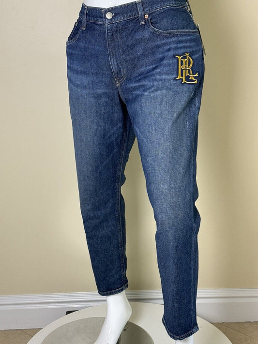 Ralph Lauren Women’s Patchwork Straight Jeans Sz 16.  (49)