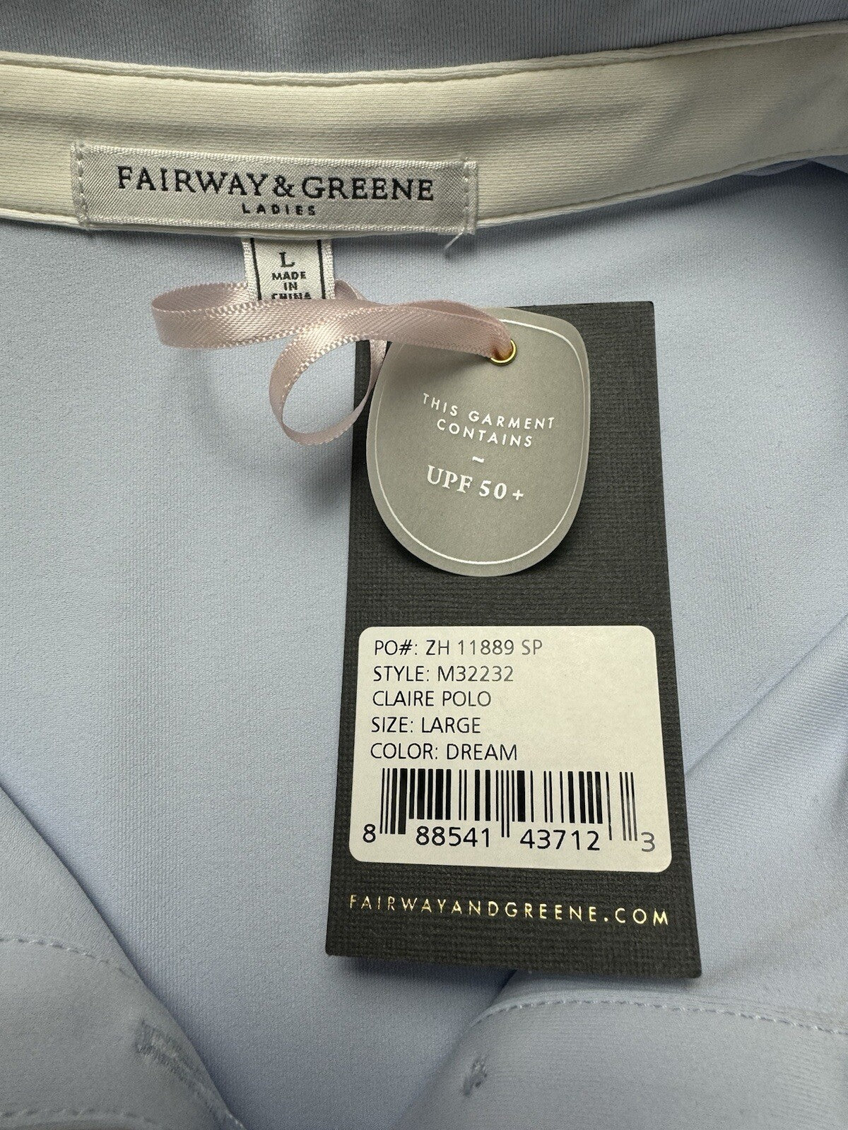 Fairway & Greene Women's Top Golf Polo Shirt Sz L.  (B.80)