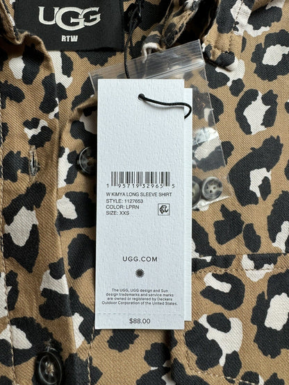 UGG Women’s Long Sleeve Leopard Button Down Shirt Size XXS. (73)