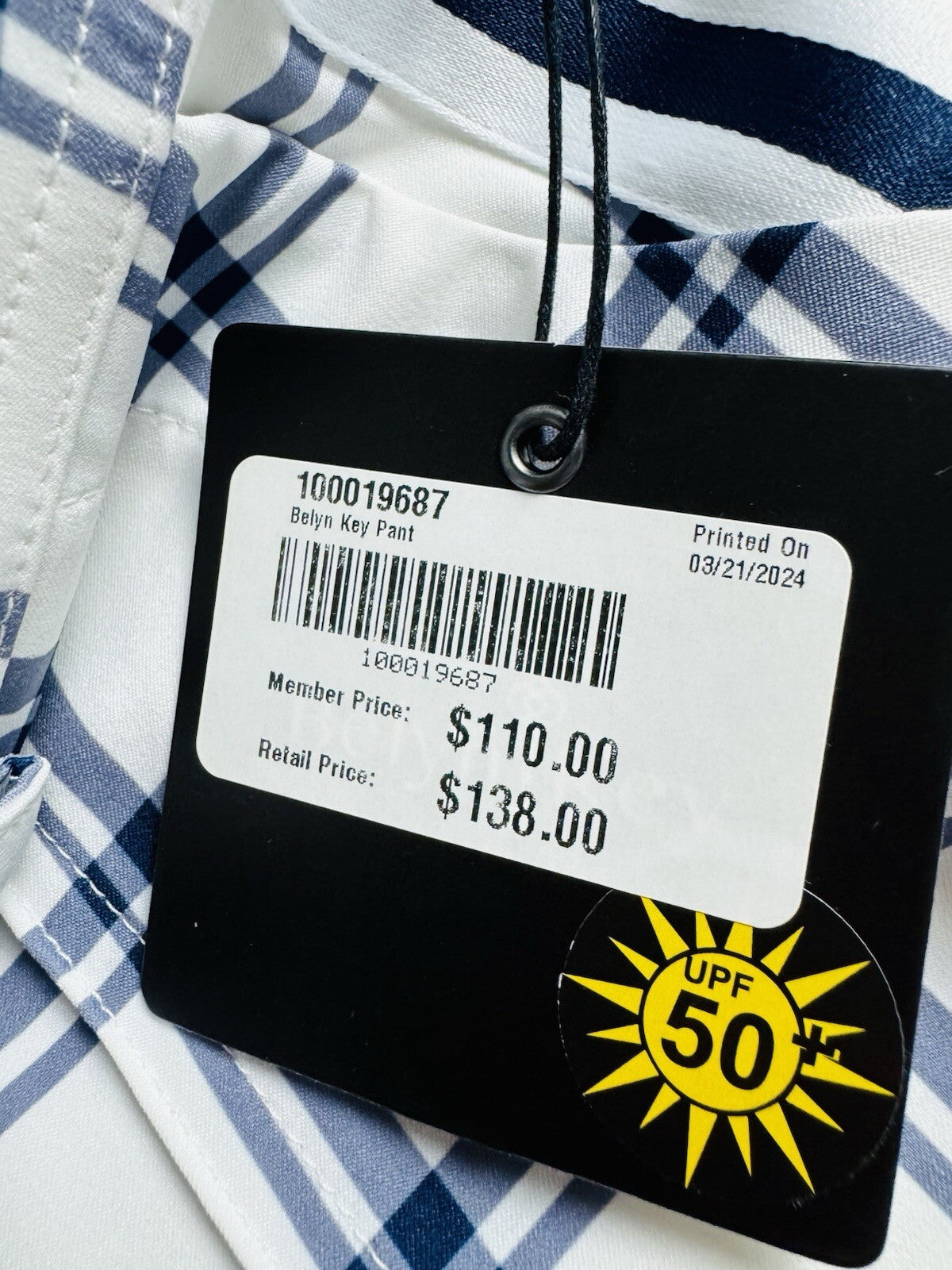 Belyn Key Women’s Golf Plaid Pants Sz XL. (B.127)