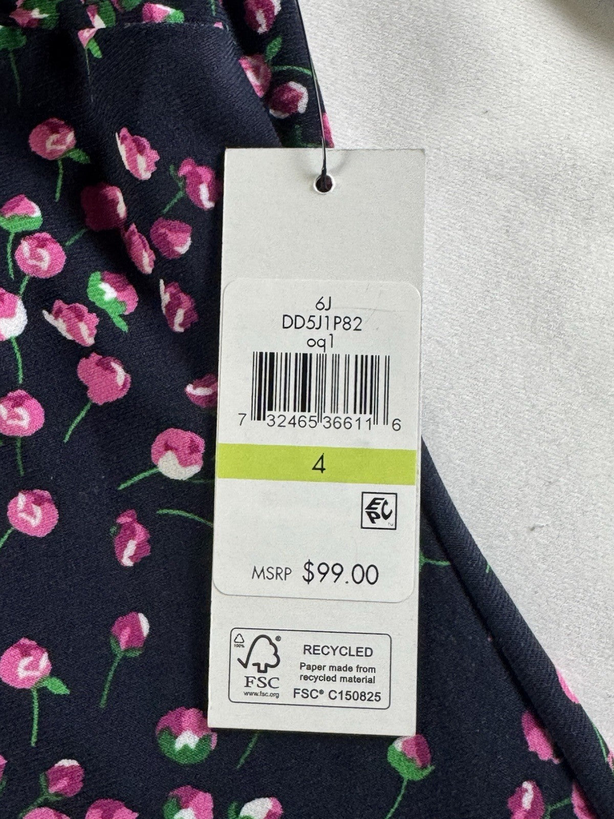 $99 DKNY Women’s Floral Dress Sz 4    (B.065)