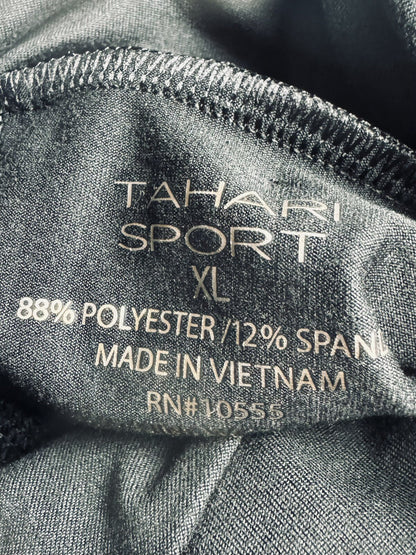 Tahari Sport Women’s top long sleeves open Shoulder Black Sz XL (76)