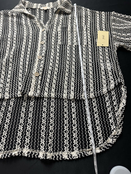 PEACH Women's Crochet Shirt Sz XL    (B.160)