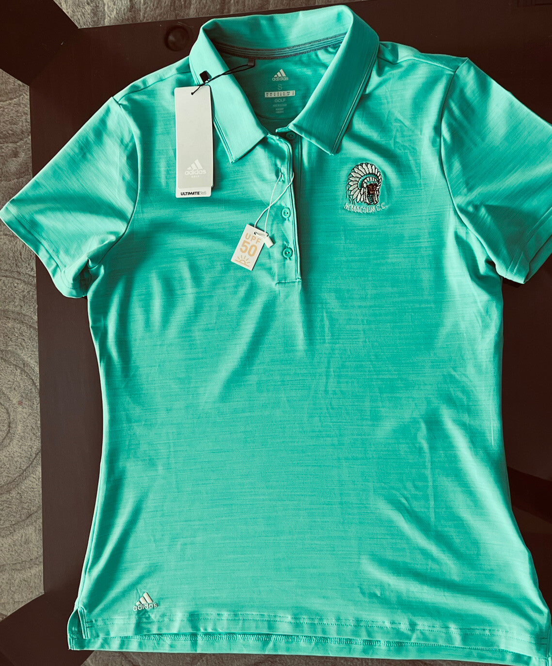 ADIDAS Women's Top Golf Polo Shirt Green Sz S (B.16)