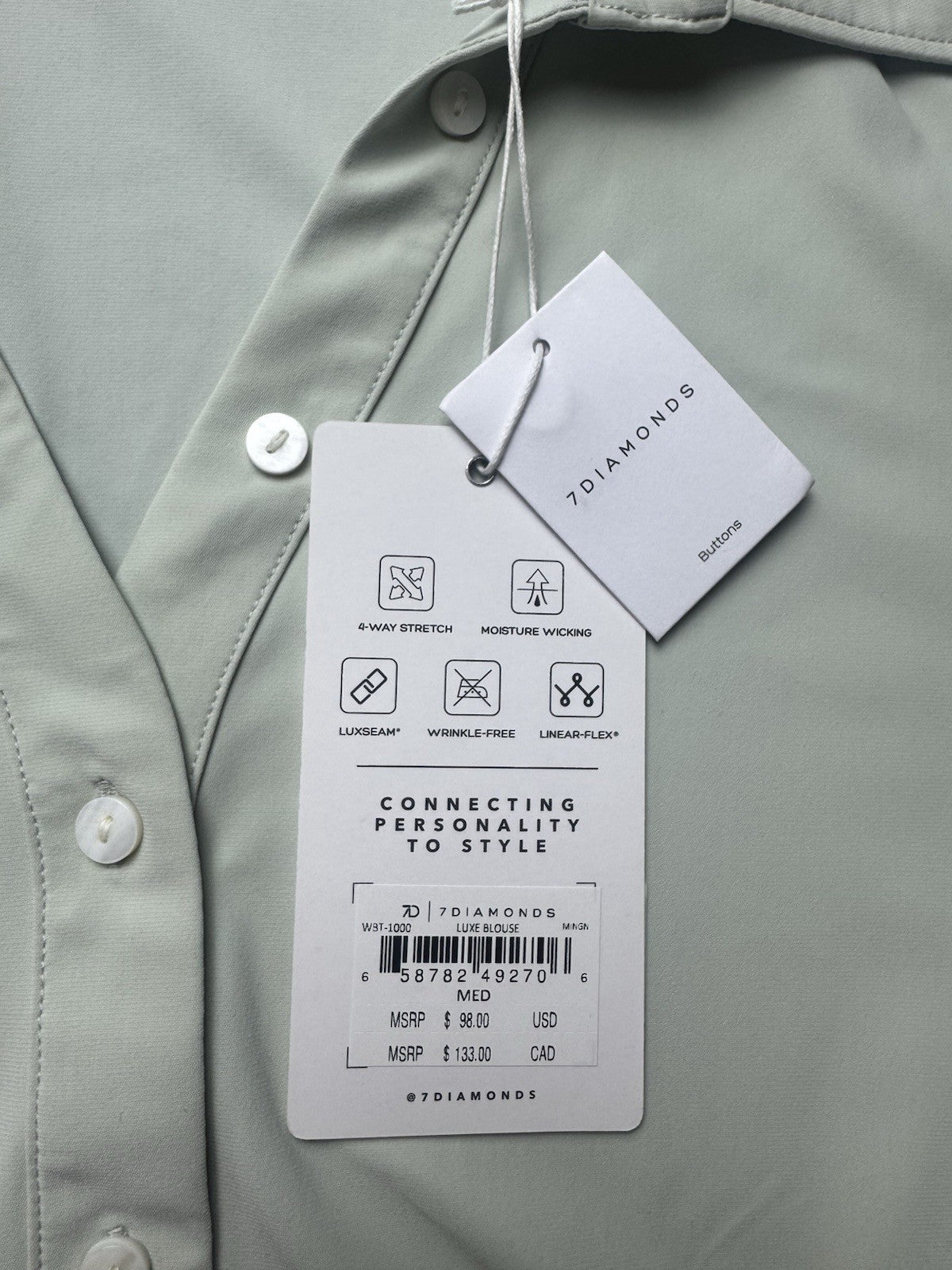 7 Diamonds Women’s Long Sleeve Shirt Size M     (B.159)