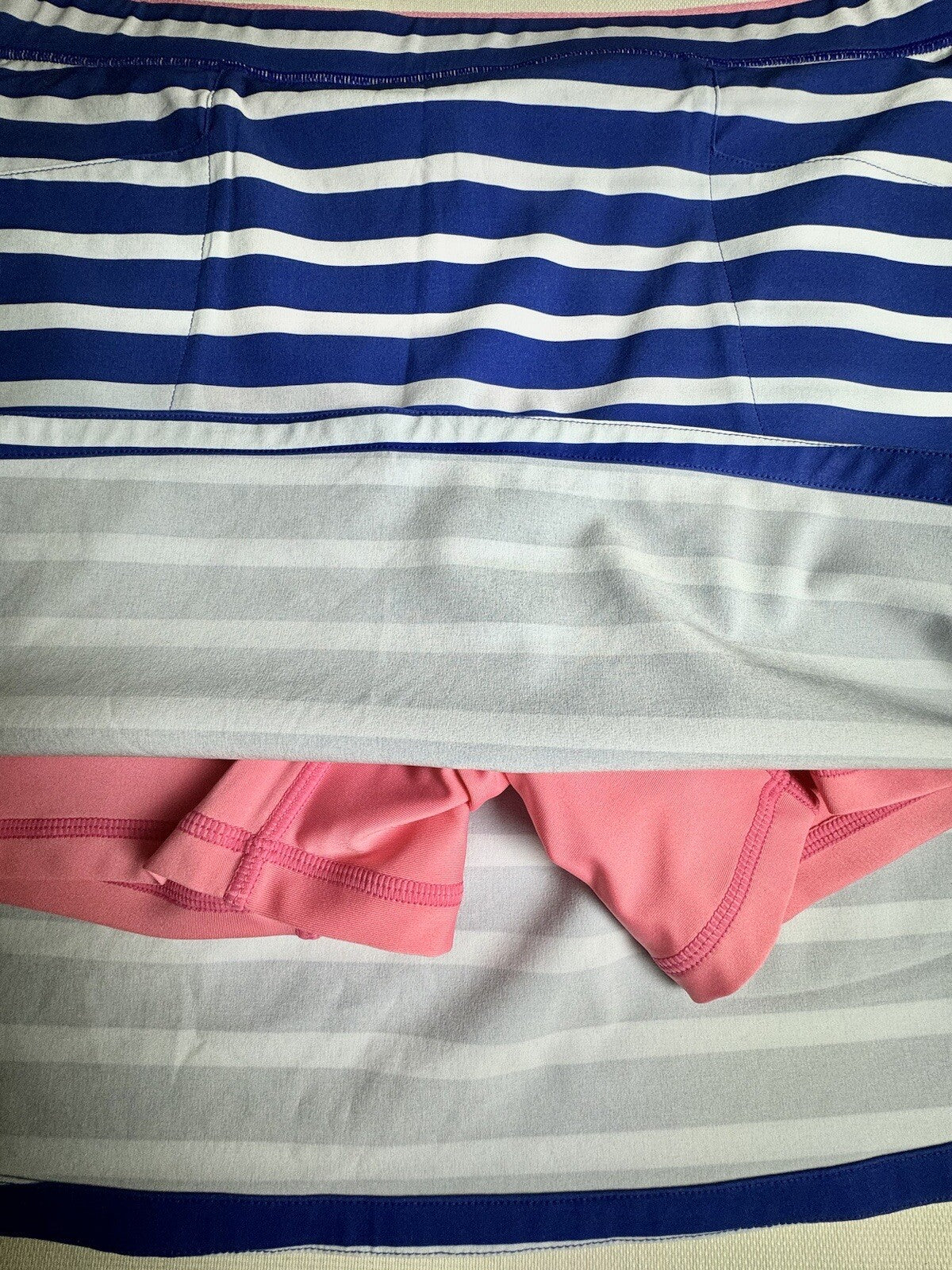 $148 Ralph Lauren RLX Golf Women’s Skirt Striped Skort Sz XL. (B.58)