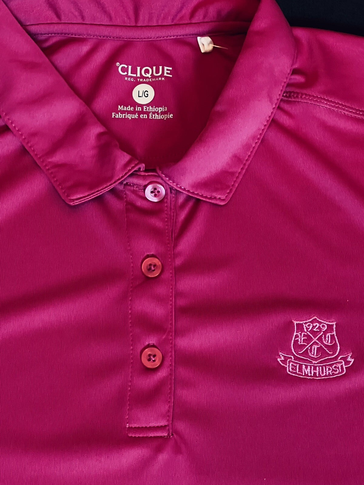 Clique Women’s Golf Polo Shirt Pink Fuchsia Sz L