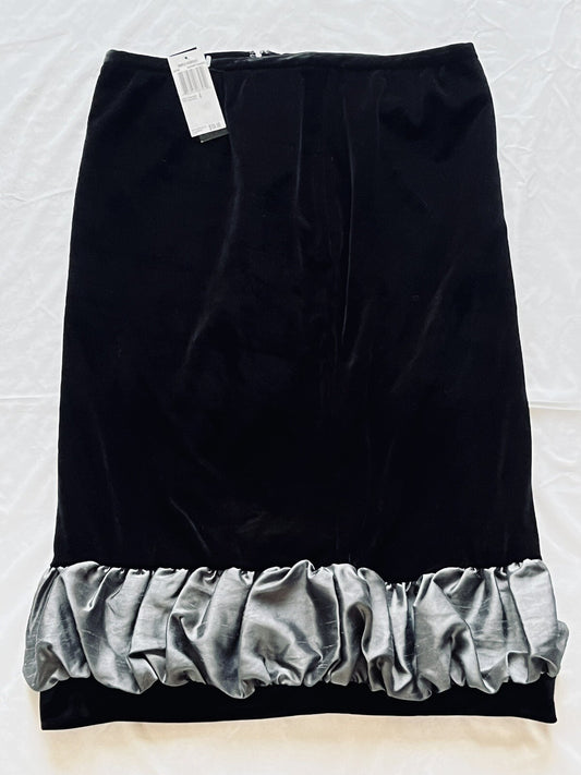 Grace Elements Women’s Velvet Pencil Skirt Black Sz 4