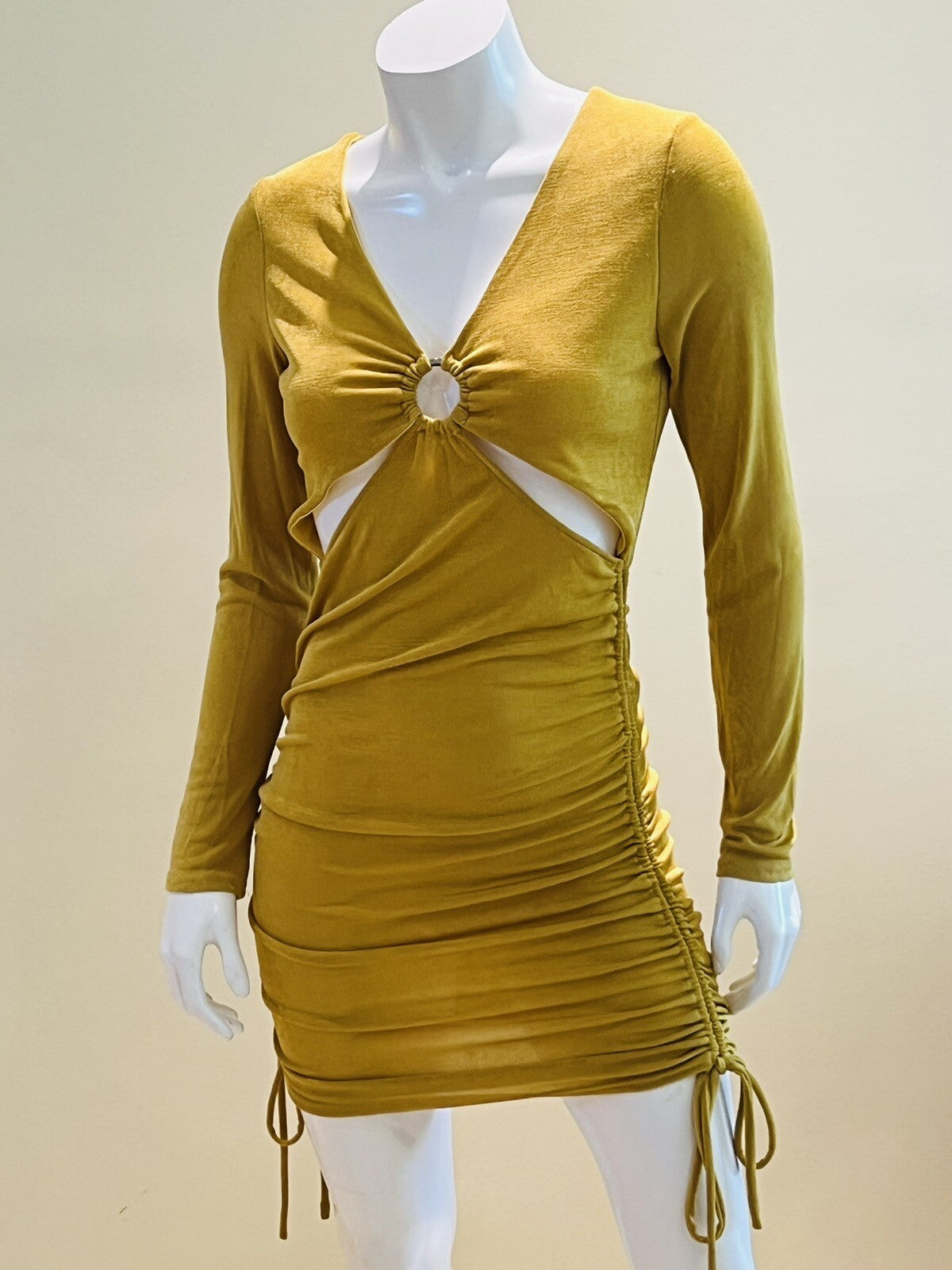 Better Be Women’s Yellow Stretchy Dress Sz L