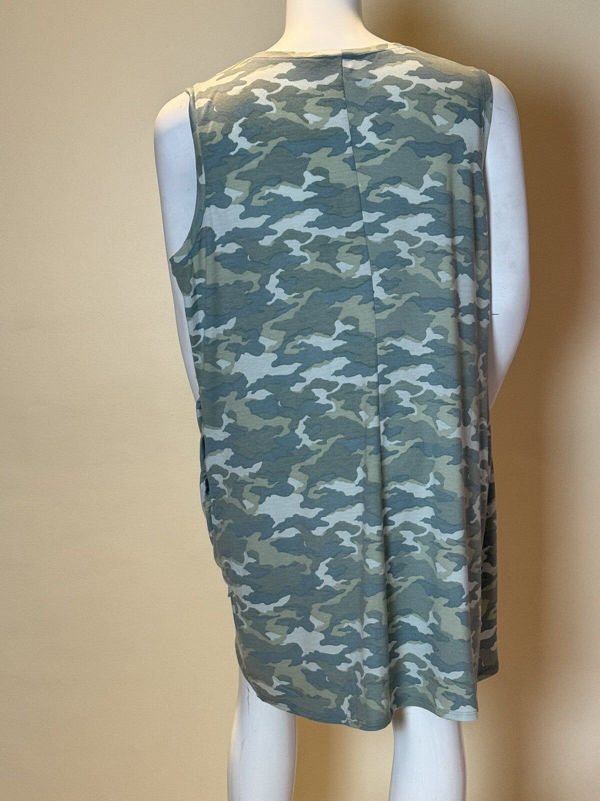 Nine West Women’s Camo Dress Tank Sleeveless Stretch Sz 3XL      (B.65)